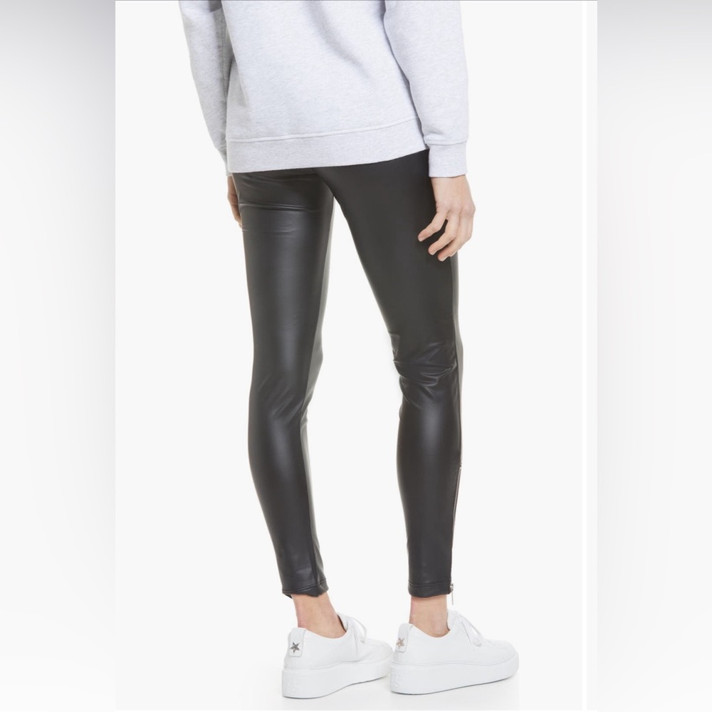 NEW Yummie faux leather shaping legging with side zip sz S - Picture 4 of 6